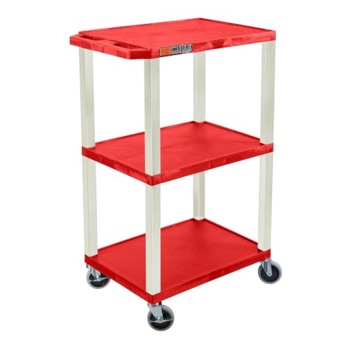 Luxor Utility Cart, 3 Shelf, 42 Inch — UCPL1R 42″ 3-Shelf Luxor Utility Cart, 3 Shelf, 42 Inch — UCPL1R 42″ 3-Shelf