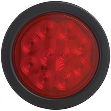 All States Trailer Tail Light LED Red w/Turn Brake and Reverse Indicator 4" Round fits Trailer & Towing Trailer Lighting