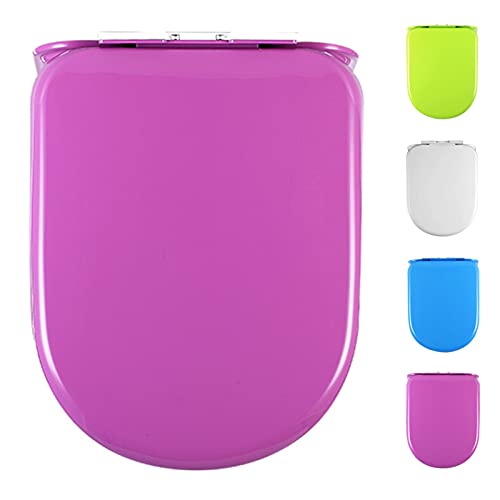 Toilettendeckel, Farbiger WC Deckel Mit Absenkautomatik,mit Quick-Release Funktion für Einfach Reinigung,Toilettendeckel aus Duroplast Mit Verstellbaren Scharnieren Pink Purple Toilettendeckel, Farbiger WC Deckel Mit Absenkautomatik,mit Quick-Release Funktion für Einfach Reinigung,Toilettendeckel aus Duroplast Mit Verstellbaren Scharnieren Pink Purple