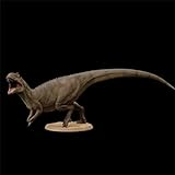BACALYSO | 1/35 スケール アロサウルス フィギュア 約20cm級 異なるトカゲ アロサウルス科 肉食獣脚類 リアル 未塗装 キット版 塗装指定可 白亜紀 恐竜 樹脂 台座付き スタチュー プラモデル おもちゃ 模型 置物 (塗装済み,単体1)