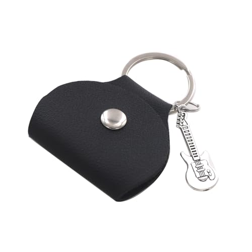 Leichte Gitarren Pick Aus PU Leder Schlüsselanhänger Plektrum Schlüsselanhänger Hüllen Tasche Plektrum Hülle Tragbare Plektren Tasche Tragbarer Gitarren Aufbewahrungs Organizer