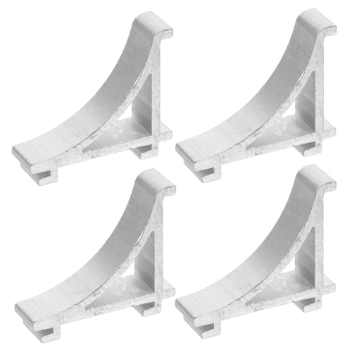 jojofuny 6pezzi Clip Mensola Frigorifero in Lega Di Alluminio Argento Supporto Scaffale Refrigeratore Facile Installazione Adatti Mensole Frigo e Rack Raffreddamento