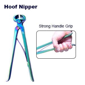 Pre-Loaded-Spring-Multi-Color-Farrier-Hoof-Nippers-10-Inches