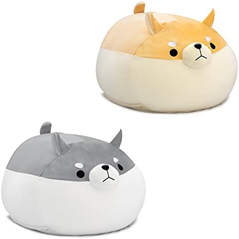 cuebear Stuffed Animal Storage Bean Bag Chair Cover for Kids Grey Shiba Inu Dog Bean Bag Chair for Girls X-Large Size Toy Organizer Cover Only Without Filling 7 31VQ4FCCKoL. AC