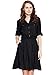 Amayra Women's A-Line Knee Length Dress (dress_Black_Medium)