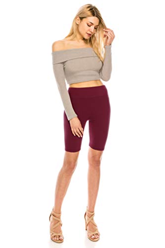 Image of ALWAYS Women's High Waist Bike Shorts - Athletic Workout Tummy Control Stretch Running Yoga Pants