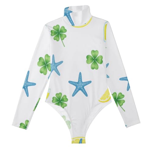 Body de manga larga GuoChe para noches de verano de estilo italiano con cuello alto