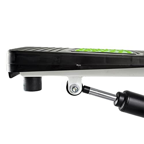 HMS S3085 - Stepper con manubrio ed elastici, verde, per casa, per allenamento cardio, tonificazione, ventre, glutei, per fitness