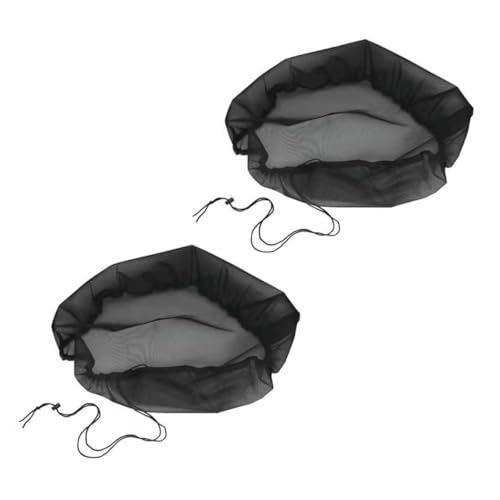 Gatuida 2 pièces Filet de Protection pour Tonneau Eau de Pluie Couvercle Respirant Polyester avec pour Barils Extérieurs Insectes et Poussière