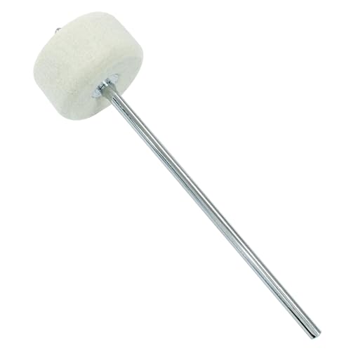 White Felt Double Kick Bass Drum Pedal Beater