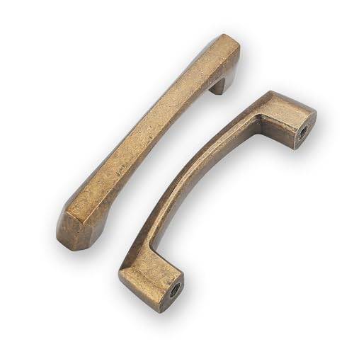 Coinkoly Furniture Handles, Antique Brass, 76mm, Pull Handles, Kitchen & Wardrobe