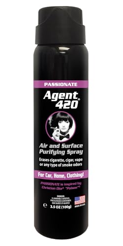 Agent 420 Air and Surface Purifying Spray, Passionate, 3.5 oz — Tea Tree Oil Breaks Down Smoke at the Molecular Level