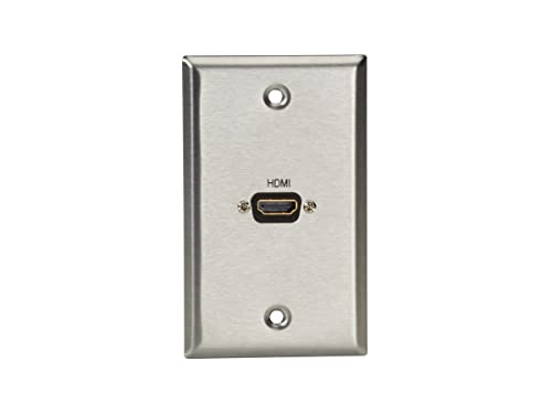 Black Box Network Services AV Stainless WALLPLATE, Single Gang, 1 WP831