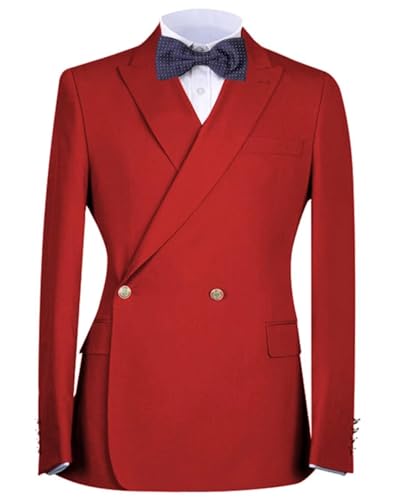 Mens Blazer Double Breasted Suits Jacket Formal Slim Fit Blazer for Men Wedding Prom Separate Blazer