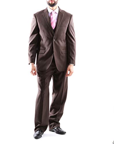 Men's Superior 150s Single Breasted Two Button Classic Fit 3 pcs Vested Dress Suit