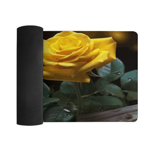 Protector de Escritorio con Rosas Amarillas Grande Antideslizante miniatura 3