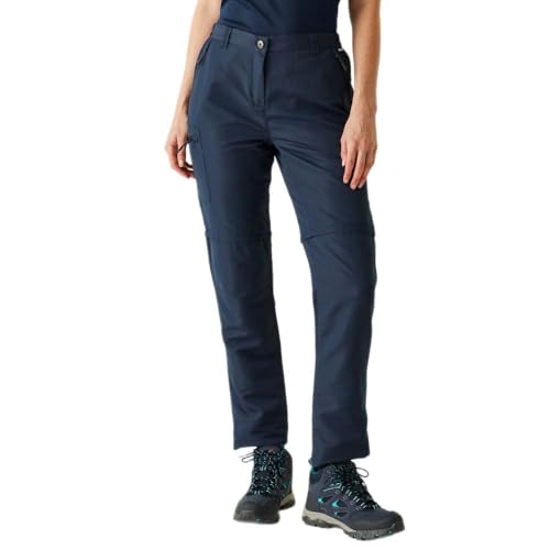 Regatta Womens/Ladies Chaska III Zip-Off Hiking Trousers (14 US L) (Navy)