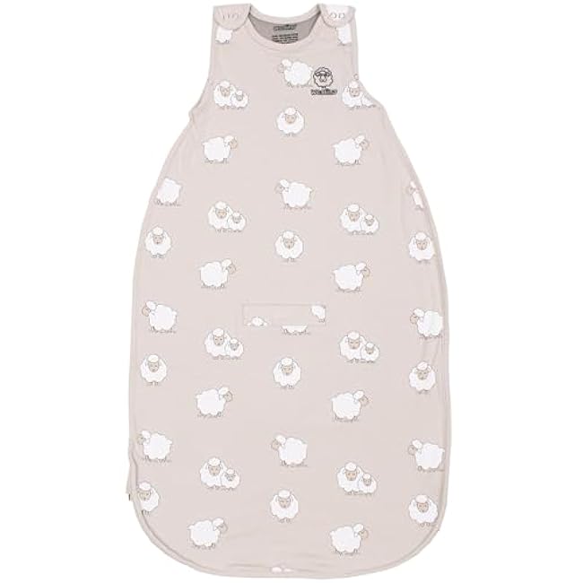 Woolino 4 Season Toddler Sleeping Sack, Merino Wool and Organic Cotton Baby Sleep Bag Sack, 2-4 Years, Sheep