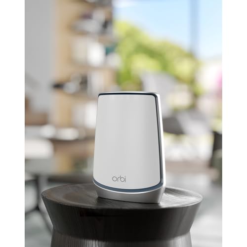 NETGEAR Système Orbi Mesh WiFi 6 Tri Band (RBK852), Pack de 2, Routeur AX6000 (6 Gbit/s), Couverture Ultra Performante de 460 m², idéal Murs épais, Compatible Toutes Box