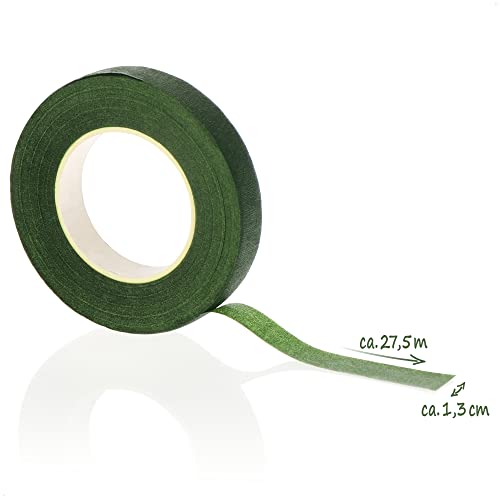 COM-FOUR® 4x Flower Tape - zelfklevende maskeertape voor bloemen - wikkeltape voor bloemisten - ambachtelijke crêpe (Bloementape - 13 mm) - Afbeelding 6