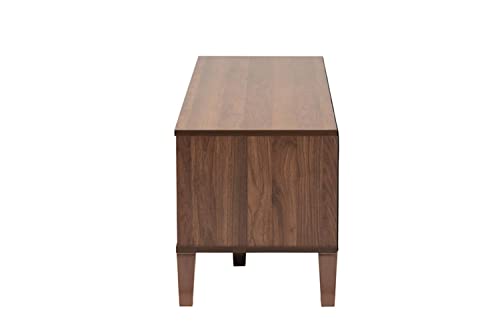 Baxton Studio Teresina Walnut Brown Finished Wood 2-Door Tv Stand #TOP5