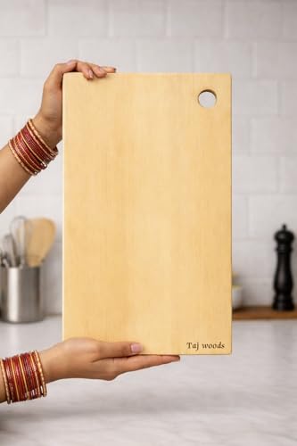 Image of Wooden Chopping Board Single piece Durable Tamarind Wood Without Chemical Joining & Glues High Density. Cutting Bord 14x8x1 inch