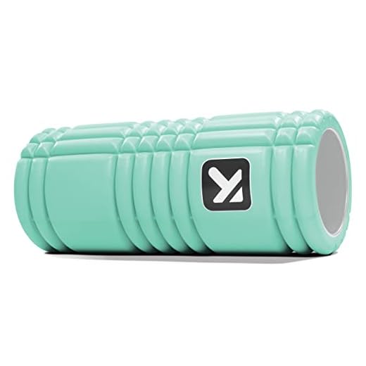 Rodillo de espuma GRID de TriggerPoint – Superficie multi-densidad, compresión firme para recuperación muscular, núcleo hueco, videos gratuitos en línea, 33 cm, menta