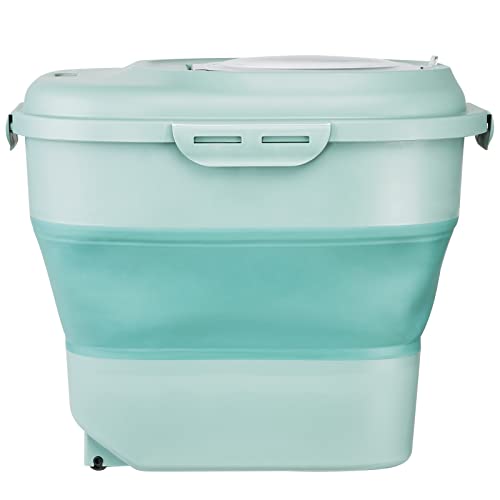 Vevor Collapsible Dog Food Storage Container, 50 Lbs Capacity Large Dispenser Bin With Attachable Casters, Airtight Lid Kitchen Rice Cereal Flour Bin, Pet Food Containers For Cat, Bird, Other Pet Food #TOP7
