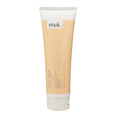 MUK Hot Styling Cream, Thermal Heat Protection for Hair, Reduces Frizz and Flyaways, Adds Shine, Volume and Hold, Lightweight Moisturising Formula, Compatible with All Hair Types, 200 mL