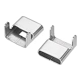 Las abrazaderas de banda son idóneas para flejes de acero inoxidable, con dos orejas para sostener por engarzado. Muy utilizado para bandas de carpintería, fijación de jardines y otras fijaciones generales.