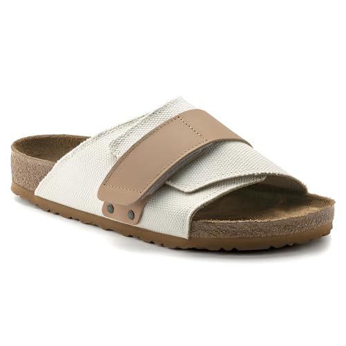 Birkenstock Kyoto Textile Compact Casual Sandal Slide: Natural Canvas Comfort with Adjustable Buckle4