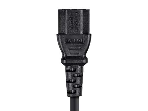 Image of Monoprice 3-Prong Extension Cord - IEC 60320 C14 to IEC 60320 C13, 13 Amp, 1625 Watt, 16AWG, 10 Feet, Black- Pack of 1
