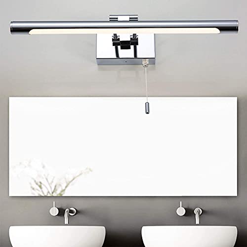 Espejo de baño con luz y lámpara cromada de 4000K orientable 4