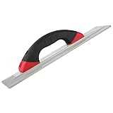 Paleta de acabado de hormigón llana de yeso suave con mango de agarre herramienta de albañil para mortero de cemento herramienta de construcción de paneles de yeso-Silver_1pc