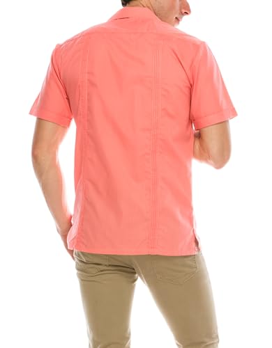 Omegatux Mens Omega Cuban Guayabera Short Sleeve Shirt Wedding Cigar Beach Bartender Casual thumb #6