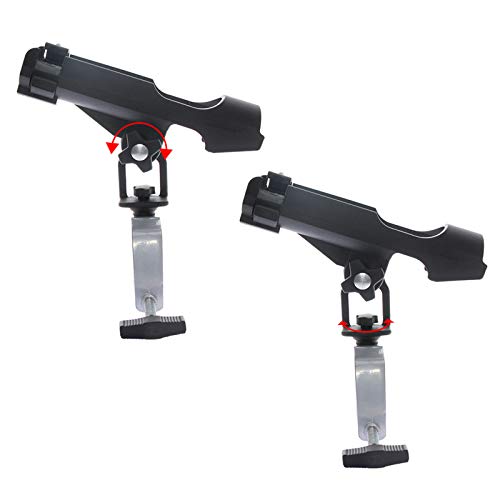 Croch Fishing Rod Holder Boat Rods Holder Folding Holder with Large Clamp Opening 360 Degree Adjustable Fishing Rod Racks Fishing Rod Holder 2 pcs - Thumbnail 6