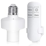Remote Control Light Bulb Socket, Wireless Light Switch for Pull Chain Light Fixture, No Wiring Wall