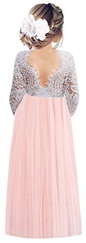 2Bunnies Girl Peony Lace Back A-Line Straight Tutu Tulle Party Flower Girl Dresses