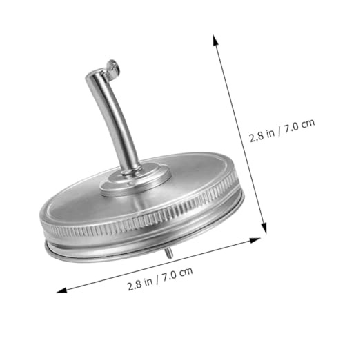 Tapas de acero inoxidable de alta resistencia con vertedor para frasco Mason 3