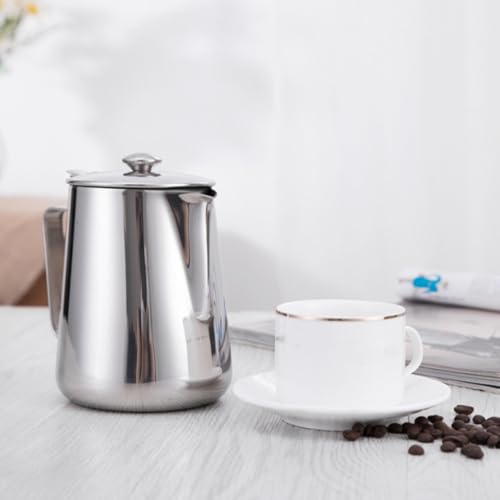 Jarra para espumar leche 1000ml de acero inoxidable para cafetería 5