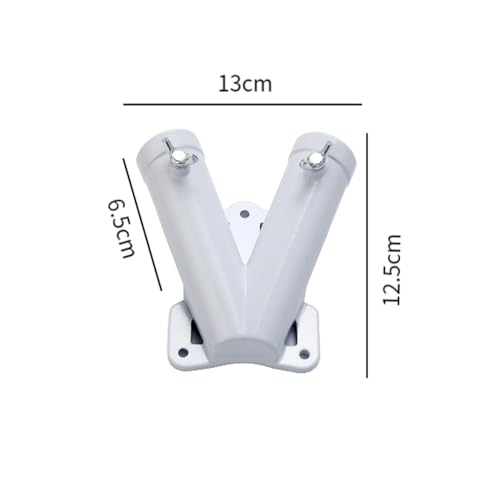 Support de mât de drapeau double ajustable en métal pour mur extérieur - 4