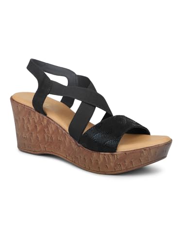 INC.5 Women Black Printed Wedge Heels (B0CKM3PGVG) Amazon Price History, Amazon Price Tracker
