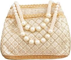 KSR Potli Bag for Women, Embroidered Silk Handbag without Belt, Pearl Handle, Multicolour, Traditional Indian Style-image-21