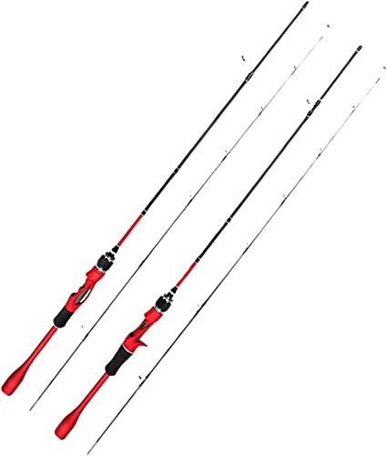Foto von BREWIX Teleskop-Angelrute Forellen-Angelrute Kohlefaser-Spinn-/Wurf-Angelrute Köder WT 2-8g Schnur WT 2-6LB ML Solid Top Lure Angelruten Tragbare Angelrute Angelhaken (Color : Casting Rod, Size : 1.