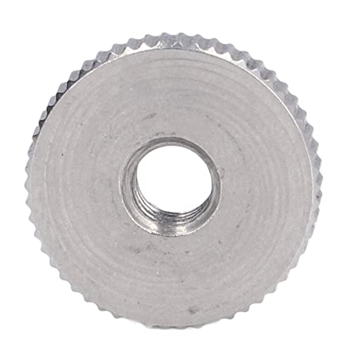 Fafeicy 10 Stück M6 Gerändelte Rändelmutter, 304 Edelstahl Flachkopf Durchgangsloch Handanzugsmutter, DIN467 Standard, für Gängige 3D-Druckerbetten, Werkzeugmaschinen (M6)