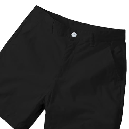 Short cargo stretch pour homme bermuda uni classique taille haute