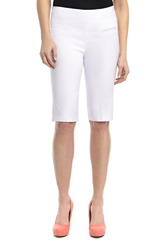 Rekucci Women's Ease Into Comfort Pull-On Modern City Shorts (14, White) #TOP1