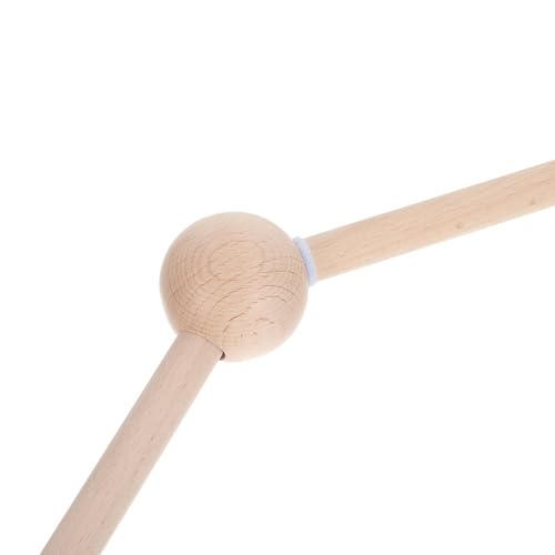 Support en bois réglable pour mobile de lit bébé ibasenice beige