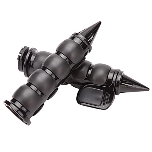 Black 1\" Motorcycle Handlebar Hand Grips w/Throttle Compatible With Sportster 883 Street bike Dirt bike Cruiser and chopper - Thumbnail 3