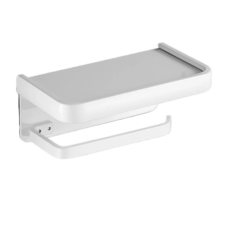 Toilettenpapierhalter 1PC Toilettenpapierhalter Badezimmer Lagerregal(White-)